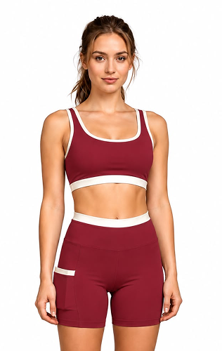 Conjunto Feminino Short e Top Running (com bolso)