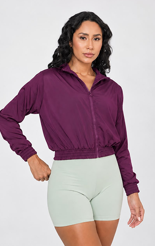 Jaqueta Feminina Training Curto (com Gola)