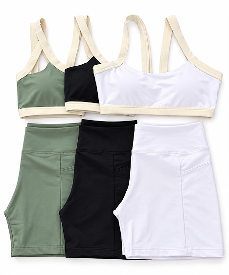 Conjunto Short e Top Training (costas vazadas)