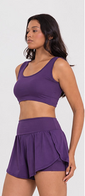 Conjunto Feminino Short Duplo e Top Running (com bolso)