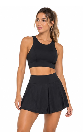 Conjunto Short Saia e Top Beach Tennis